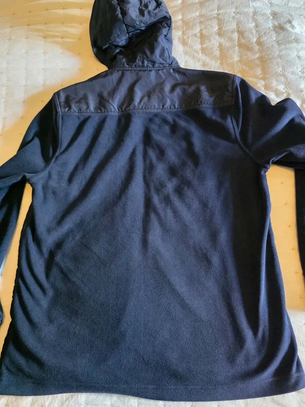 Banana‎ Republic Mixed Media Quilted Fleece Full-Zip Hoodie